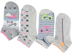 Ekonomik Desenli Penye Kadın Patik Çorap 12'li Paket