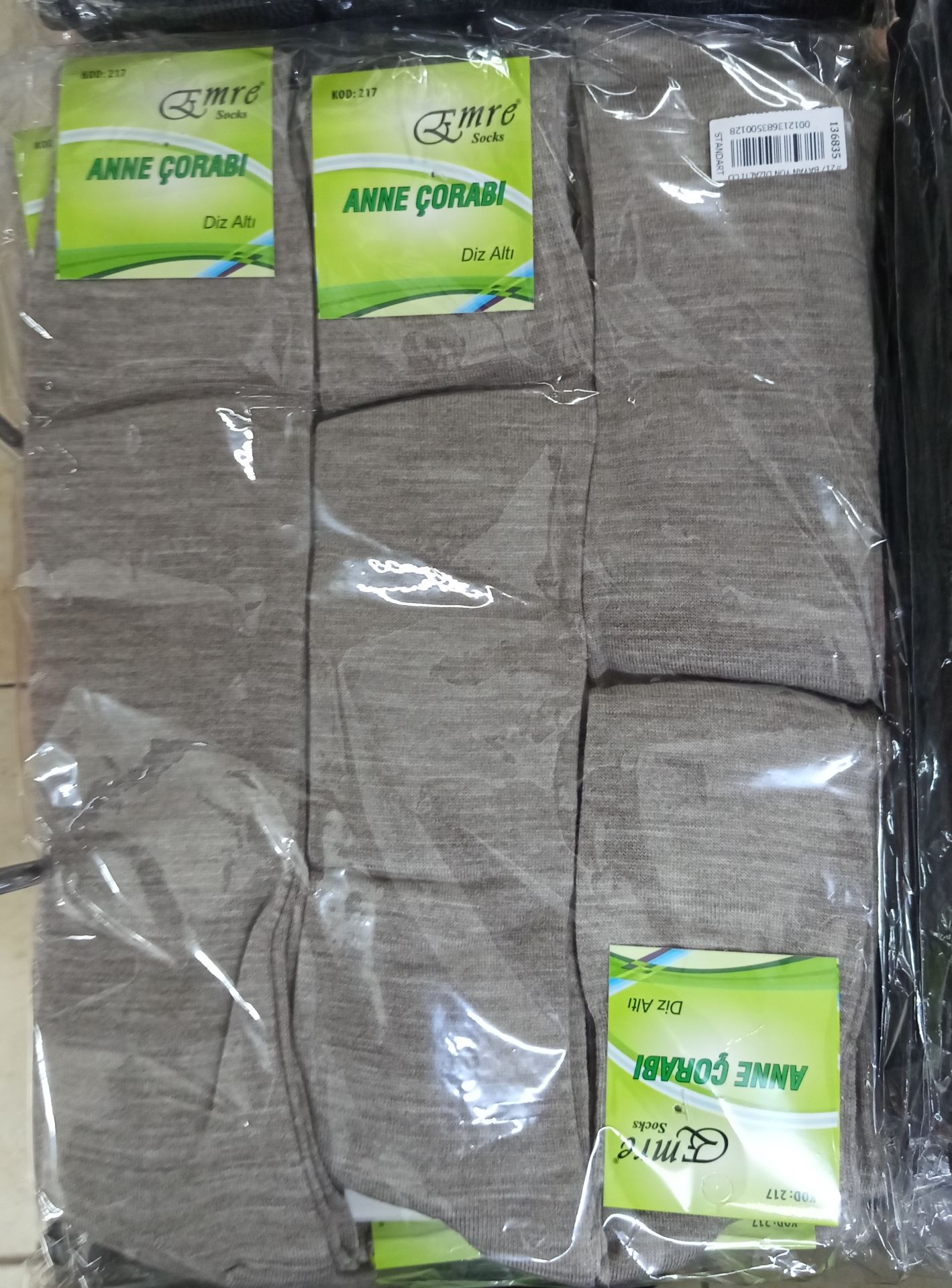 Anne Çorabı Dizaltı Yünlü Çorap 12 Adet