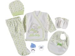 Yavrulu Ayıcık Baskılı Emzikli Zıbın Set 7'li Süper