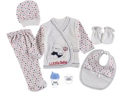 Yavrulu Ayıcık Baskılı Emzikli Zıbın Set 7'li Süper