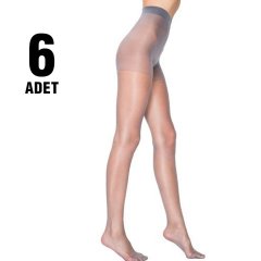 Penti Likra Fit 15 Parlak Burunsuz Külotlu Çorap 6'lı