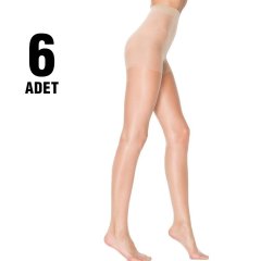 Penti Likra Fit 15 Parlak Burunsuz Külotlu Çorap 6'lı