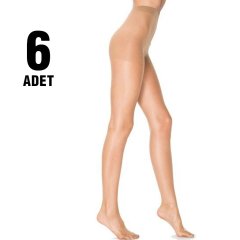 Penti Likra Fit 15 Parlak Burunsuz Külotlu Çorap 6'lı