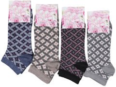 Kadın Patik Çorap Renkli Desenli Yazlık 12'li