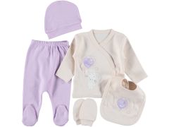 Balonlu Tavşan 5 Parça Zıbın Set