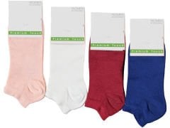 Kadın Bambu Viskon Kadın Patik Çorap 12'li Paket