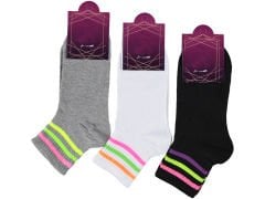 Ekonomik Kadın Dikişsiz Kısa Konç Patik Çorap 12'li Paket