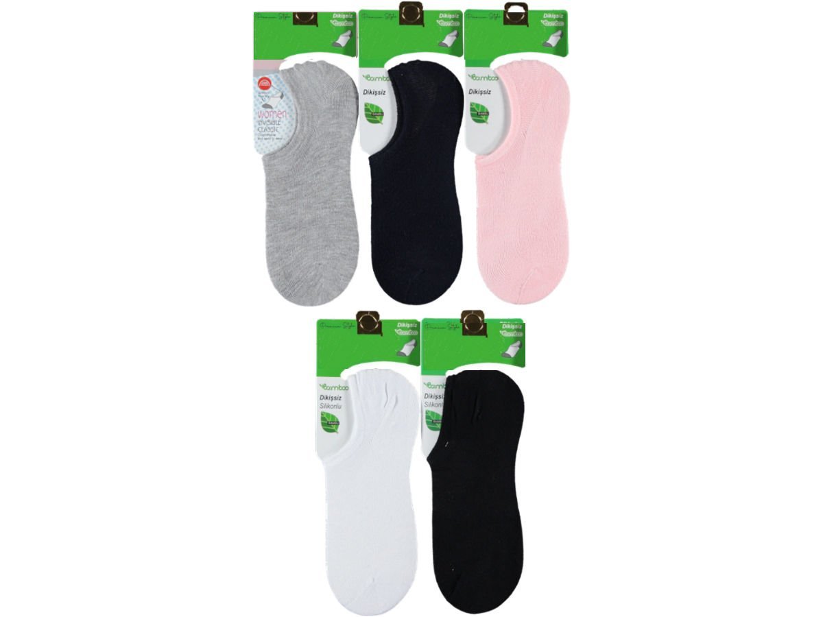 Kadın Bambu Sneaker Çorap 12'li Paket