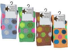 Kadın Penye Yıkamalı Parfümlü Soket Çorap 12'li Paket