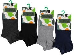 Kadın Bambu Düz Renk Patik Çorap 12'li Paket