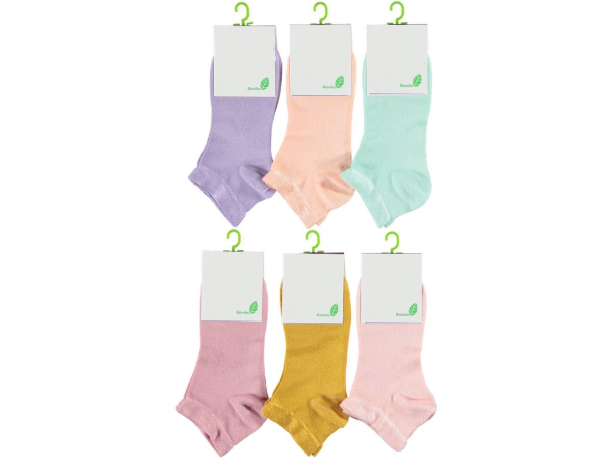 Kadın Bambu Patik Çorap 12'li Paket