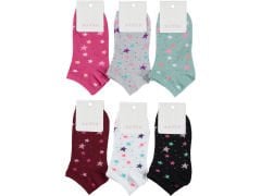 Süper Ekonomik Desenli Patik Kadın Çorap 12'li Paket