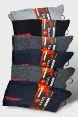 Erkek 6 Çift Erkek Thermal Kışlık Siyah Havlu Çorap